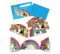 Invitations - Paw Patrol - 2022 - 8 cartes - Enveloppes incluses - 10 x 12 cm