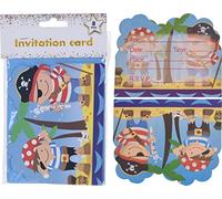 Invitations Pirate Junior Paper Blue 8 pièces