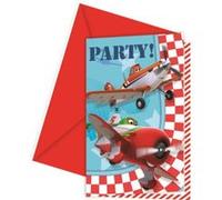 Invitations Planes™ x6 Disney™ vert G