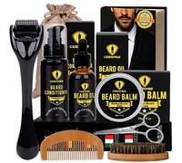 INVJOY Kit de Croissance de Barbe , Rouleau de Derma à barbe + Huile de Sérum de Croissance de Barbe + Baume à Barbe MODEL 368