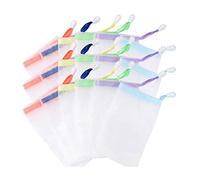 INVODA Lot de 20 sacs à savon faits à la main en maille à bulles double couche avec cordon de serrage pour nettoyage du corps du visage, exfoliation, nettoyage du corps