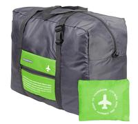 INVODA Sac de voyage pliable, sac de sport, sac fourre-tout résistant à l'eau, sac de voyage, sac de week-end, sac de nuit, Vert, Taille unique, Normal
