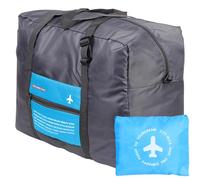 INVODA Sac de voyage pliable, sac de sport, sac fourre-tout résistant à l'eau, sac de voyage, sac de week-end, sac de nuit, bleu, Taille unique, Normal