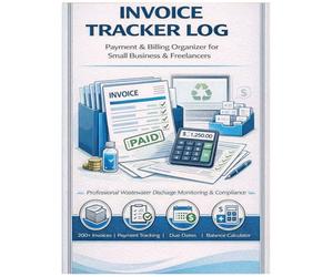 Invoice Tracker Log: 2000+ Invoice Ledger for Small Business - Alternative to Carbonless Forms | Payment & Billing Organizer: Professional Accounts ... History & Outstanding Balance Calculator