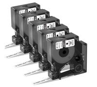 Invoker Compatible avec Dymo D1 43613 S0720780 6 mm x 7 m pour LabelManager 160 210D 280 360D 420P PnP 500TS, compatible avec 43613 A43613 Noir sur blanc