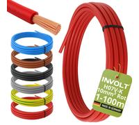 INVOLT H07V-K 10mm² Câble Monoconducteur 3m-100m Couleur au Choix PVC