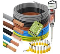 INVOLT H07V-K kit 6mm² 5x1m noir/bleu/marron/gris/vert-jaune, 20 embouts, testeur