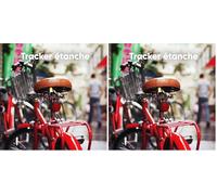Invoxia Bike Tracker - Traceur GPS Antivol Vélo - Réflecteur avec Alertes en Temps Réel - Abonnement 1 an Inclus - Jusqu’à 3 Mois d’Autonomie - Discret et Léger - Étanche (Lot de 2)