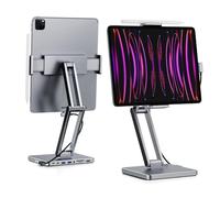 INVZI MagHub 8-in-1 Docking Station for iPad Pro and Android Tablets, USB C Hub Stand with Adjustable Dual-Hinge, Compatible with M2/M1 iPad Pro/Air, iPad 10th, Mini 6th, Samsung Galaxy, Pixel Tabs