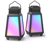 Inwa Enceinte Bluetooth Sans Fil, Veilleuse RGB, Lumière Rythmique, Lumière Respirante, IP65, 8 Modes Lumineux, 4 Niveaux De Luminosité, Sync Jusqu'à 100, Idéal Pour Sommeil, Cadeau, Echo Dot(1 Paire)