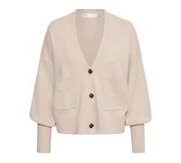 InWear, Femme, Pulls, Beige, Taille: 38/40 FR Cardigan féminin avec col en V et boutons