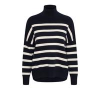 InWear, Femme, Pulls, Multicolore, Taille: 36 FR Pull à col roulé à rayures Bleu/Blanc