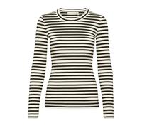 InWear, Femme, Tops, Multicolore, Taille: 46 FR T-shirt à rayures LS Noir / Blanc