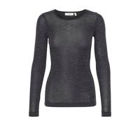 InWear - T-shirt Slim Fit en Laine Mélange Granite - Femme - Tops - Bleu - Taille: 48 FR