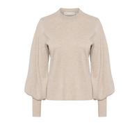 InWear - Taupe Melange Puff Sleeve Pullover - Femme - Pulls - Gris - Taille: 38 FR