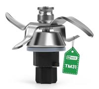 Inwee Couteau de Remplacement pour Thermomix TM31, Lame en Acier Inoxydable avec Joint, pièce de Rechange pour Le Robot Vorwerk Thermomix TM31, Accessoire de Rechange pour Thermomix TM31