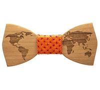 inwood Noeud papillon world bois homme, accessoire mode cérémonie mariage, bois précieux, unique fabriqué à la main, Orange Pua, Taille unique