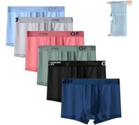 INXKED 6PCS Proplshove Underwear, Proplshove Men's Underwear, Ice Silk Mens Underwear Mesh Boxer Briefs for Men (01,4XL)
