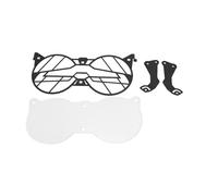 INXKED pour Moto pour Guzzi V85 TT V85TT pour Verre Acrylique Moto Pliant Phare Garde Protecteur Grill Double Protection