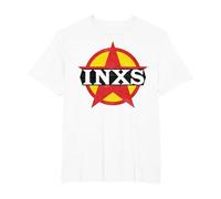 INXS - Circle Star Logo T-Shirt, Homme Grandes Tailles, Blanc, 5X Tall
