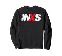 INXS Distressed Logo On Black Sweatshirt