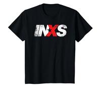 INXS Distressed Logo on Black T-Shirt, Enfant, Noir, 10 Ans