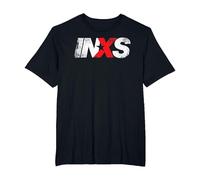 INXS Distressed Logo on Black T-Shirt, Homme Grandes Tailles, Noir, 4X Tall