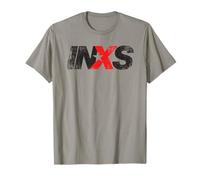 INXS Distressed Logo On Grey T-Shirt