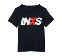 INXS EW Logo Black T-Shirt, Femme Grandes Tailles, Noir, 1X