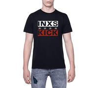 INXS Kick 2 T-Shirt Homme Manche Courte Noir Men Black Tee