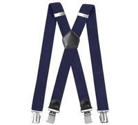 INYEEXUP Bretelles Homme Élastiques Extra Forts - Bretelles Homme Larges Réglables 3.5cm avec 4 Clips Anti - Idéales pour Travail, Costume, Look Vintage