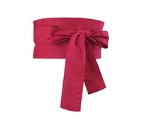 Inzegao Ceinture Large pour Femmes avec Nœud Papillon à Nouer Autour du Corps pour Kimono Yukata Robe Rétro, bordeaux, length: 85.83 in / 214 cm