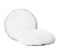 Inzoey Bloc de polissage en laine de mouton doux 15,2 cm avec crochet et boucle arrière pour voiture, meubles, verre, etc. 5" Blanc PGP-01