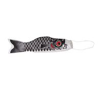Inzopo 150cm Manche à Air Japonais Drapeau Koinobori Serpentin de la Carpe Banderole Noir