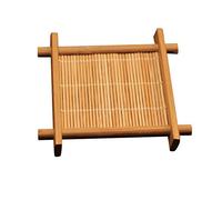 Inzopo 6pcs Dessous de Verre Carré en Bamboo Style Japonais pour Tasse de Thé Café - 9x9cm 9x9cm