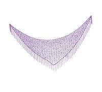 Inzopo Foulard de danse orientale Triangle Frange Sequins Accessoire Scène Costume Performance Violet Taille Unique