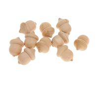 Inzopo Lot de 10 glands vierges en bois brut Décoration de fête de mariage