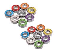 Inzopo Lot de 16pcs ABEC 11 Roulement à Bille 22mm pour Skateboard Scooter Longboard Roller en Ligne Roulements Inline Speed Bearings