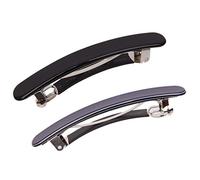 Inzopo Lot de 2 barrettes à cheveux en acrylique pour queue de cheval Bleu roi Noir