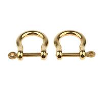 Inzopo Lot de 2 manilles rondes en laiton de qualité supérieure pour crochet chaîne corde 15 mm 15 mm