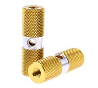 Inzopo Lot de 2 repose-pieds en alliage d'aluminium pour vélo BMX MTB Stunt Scooter 3/8" Jaune