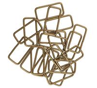 Inzopo Lot de 20 anneaux rectangulaires en métal non soudé pour boucle de ceinture en D Dee, métal, bronze, 38 x 16 x 2,8 mm, bronze, taille unique
