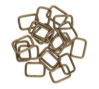 Inzopo Lot de 20 boucles carrées en métal pour sac à main - Bronze - 20 x 12 mm, bronze, 20x12x2.8mm