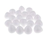 Inzopo Lot de 20 boules en polystyrène 30 x 35 mm en mousse de polystyrène pour loisirs créatifs