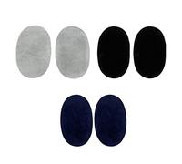 Inzopo Lot de 3 paires de patchs ovales à coudre en daim pour coude, genou, pull, pantalon, réparation, travaux manuels