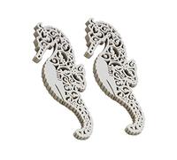 Inzopo Lot de 50 marque-places creux pour verres à vin - Motif hippocampe