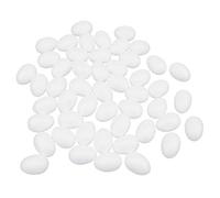Inzopo Lot de 50 œufs en mousse de polystyrène Blanc 5 cm