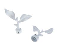Inzopo Paire Embout de Tringle à Rideau Décoration pour Rideau de Fenêtre Maison 28mm - 3#Blanc 3#Blanc