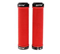 Inzopo Poignée Barre Grip de Guidon de Vélo en Silicone Anti-Dérapant Lock-on pour Vélo VTT, Vélo de Route, Vélo de Cyclisme Rouge 22.2mm