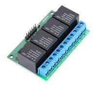 IO25C04 Module de Relais de Verrouillage 4 Canaux, 5V DC, Bistable Autobloquant, 6,5 x 4,3 cm, Courant de Charge 250V CA/10A